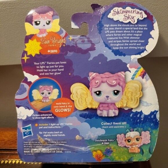 2012 LPS Littlest Pet Shop Fairies Sun Bright #2890 Lights Up NIB - Picture 4 of 5